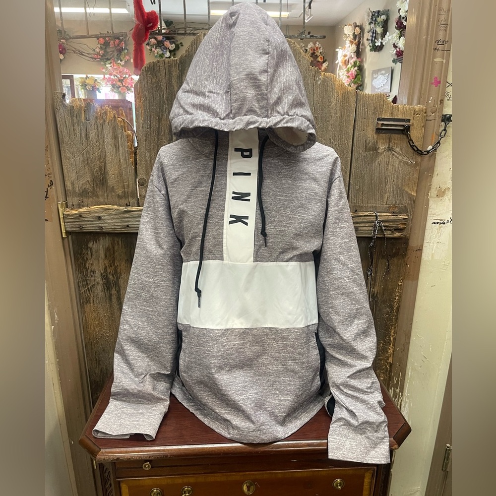 PINK Sherpa pullover hoodie